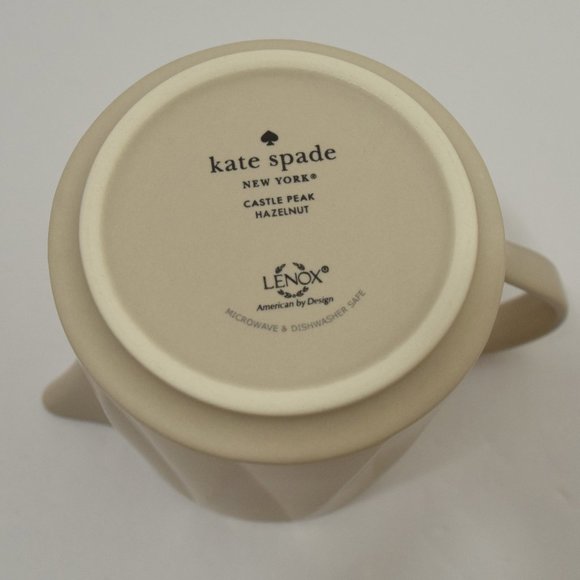 Kate Spade Lenox Castle Peak Creamer & Sugar Bowl & Lid New Neutral Hazelnut - Picture 5 of 8